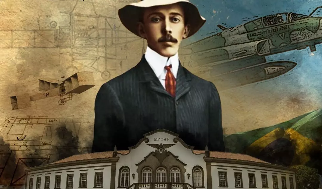 Epcar abre exposição “150 anos, 150 imagens” em homenagem a Santos Dumont